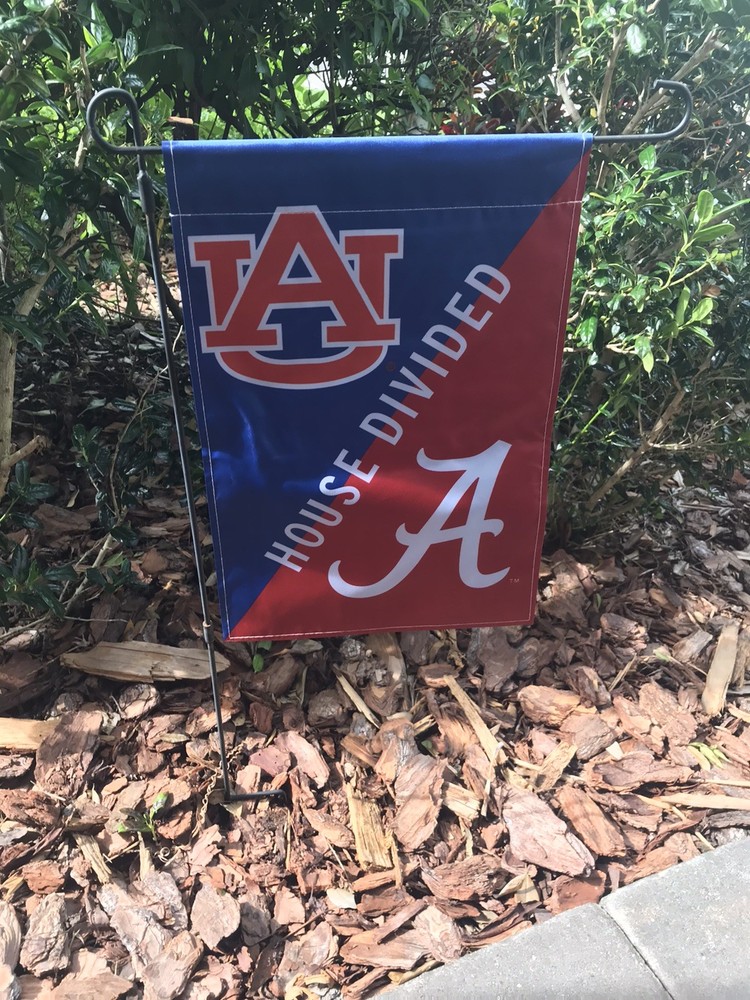 NEW Auburn vs. Alabama House Divided Garden Flag
