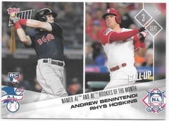 ANDREW BENINTENDI RC / RHYS HOSKINS XRC 2017 TOPPS NOW #552