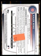 2025 Bowman Draft Paper 1st Kaleb Wing Cubs BD-131 5 card lot