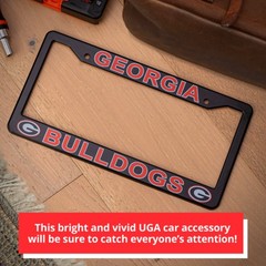 Georgia Bulldogs UGA License Plate Frame Cover – Black – EliteAuto3K