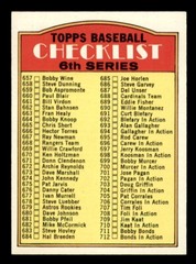 1972 Topps Baseball #604 6th Series Checklist (657-787) NM *d20