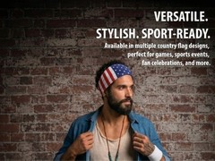 National Flag Elastic Headband – Sports for Men & Women, Athletic Wide Hair Band