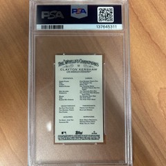 2024 Topps Allen & Ginter Chrome Clayton Kershaw #52 Mini Gold Refractor /50 PSA
