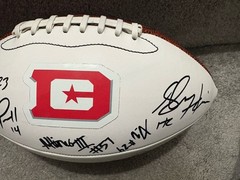2026 WASHINGTON DC DEFENDERS TEAM SIGNED LOGO WHITE PANEL FOOTBALL COA UFL