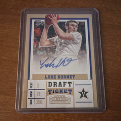 Panini 2017-18 Contenders DP Luke Kornet Blue Foil RC Auto #107