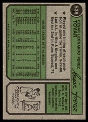 1974 Topps Cesar Tovar Philadelphia Phillies #538