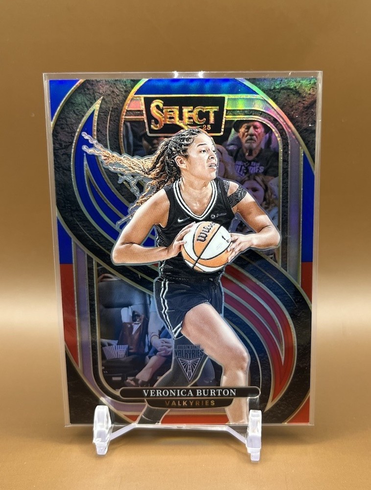 2025 Panini Select WNBA #172 Veronica Burton Red and Blue Prizms #/399
