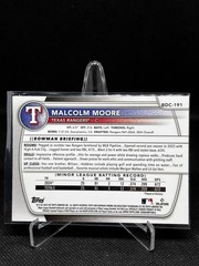 2025 Bowman Draft Chrome-Malcolm Moore Blue Refractor Rangers #BDC-191