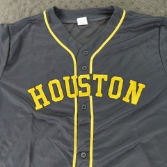 Houston Astros Jersey 713 Button Up Gray Giveaway Short Sleeve Men XL