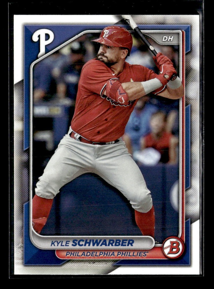 2024 Bowman Paper Kyle Schwarber Philadelphia Phillies #89 5 Card Lot