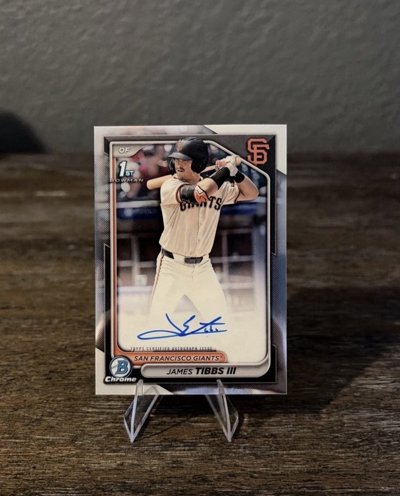 2024 Bowman Draft Chrome Prospect Auto James Tibbs III #CPA-JT Giants