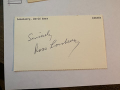 David Ross Lonsberry Flyers Bruins Kings signed autograph Hockey 3×5 index card