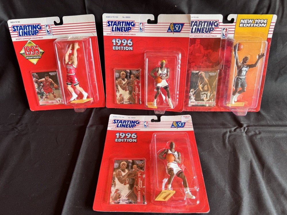Dennis Rodman Toni Kukoc Starting Lineup Figure Lot 1994 1995 1996 Chicago Bulls