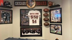 Football wall hanger.  3d printed from PLA+, display holder, mount, NFL, NCAA