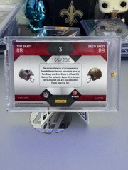 2010 Prestige League Leaders Tom Brady / Drew Brees DUAL PATCHES GAME WORN #/230