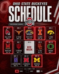 2026 Ohio State Buckeyes Football Schedule Magnet (6.7” x 8.7”)NCAA