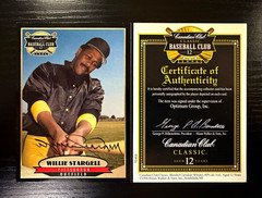 Willie Stargell 1996 Canadian Club Classic Auto #3 COA Pirates HOF