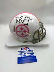 MIKE TOMLIN Pittsburgh Steelers SIGNED Custom Speed Mini HELMET PSA COA BCA Pink