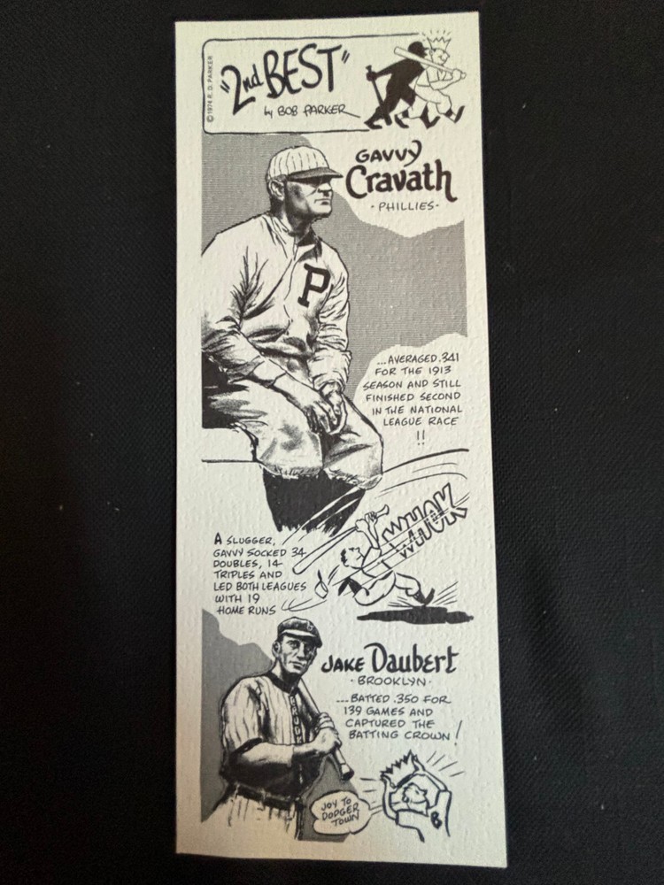 VINTAGE 1974 BOB PARKER 2nd BEST! NMMT! GAVY CRAVATH/JAKE DAUBERT!