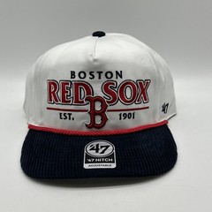 &rsquo;47 Brand Boston Red Sox Hat Hitch White/Blue Adjustable Snapback Nautical Rope