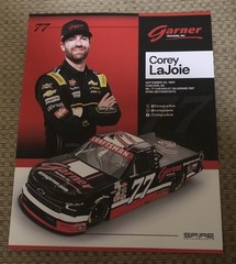 Nascar Truck Driver #77 Corey LaJoie Garner Trucking 2025 Postcard