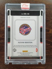 2025 Panini One and One WNBA #17 Aliyah Boston Memorabilia Patch /99