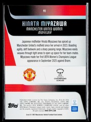 Hinata Miyazawa 2025-26 Topps Chrome Women&rsquo;s UEFA Black /10 #91 United
