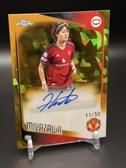 2025-26 Topps Chrome UEFA Sapphire Hinata Miyazawa gold auto /50