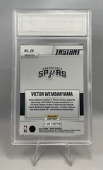 Victor Wembanyama Rookie Graded Gem Mint 10 2023 Panini Instant #26 Future Star