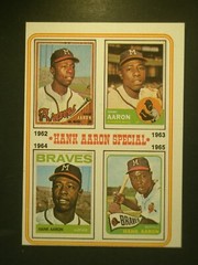 1974 Topps #4 Hammerin Hank Aaron Special Atlanta Braves Hall of Fame Nm o/c