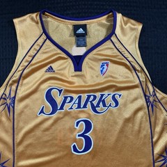Vintage 2008 Adidas WNBA Los Angeles Sparks Candace Parker Jersey Sz Large RARE