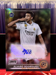 Alvaro Rodriguez 2023 Topps Stadium Club Chrome UEFA Auto RC Real Madrid CA-AR
