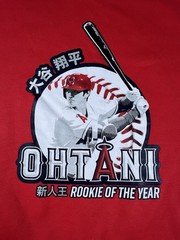 Shohei Ohtani Rookie of the Year Sweatshirt XL Red Kloanz Pechanga Casino Promo