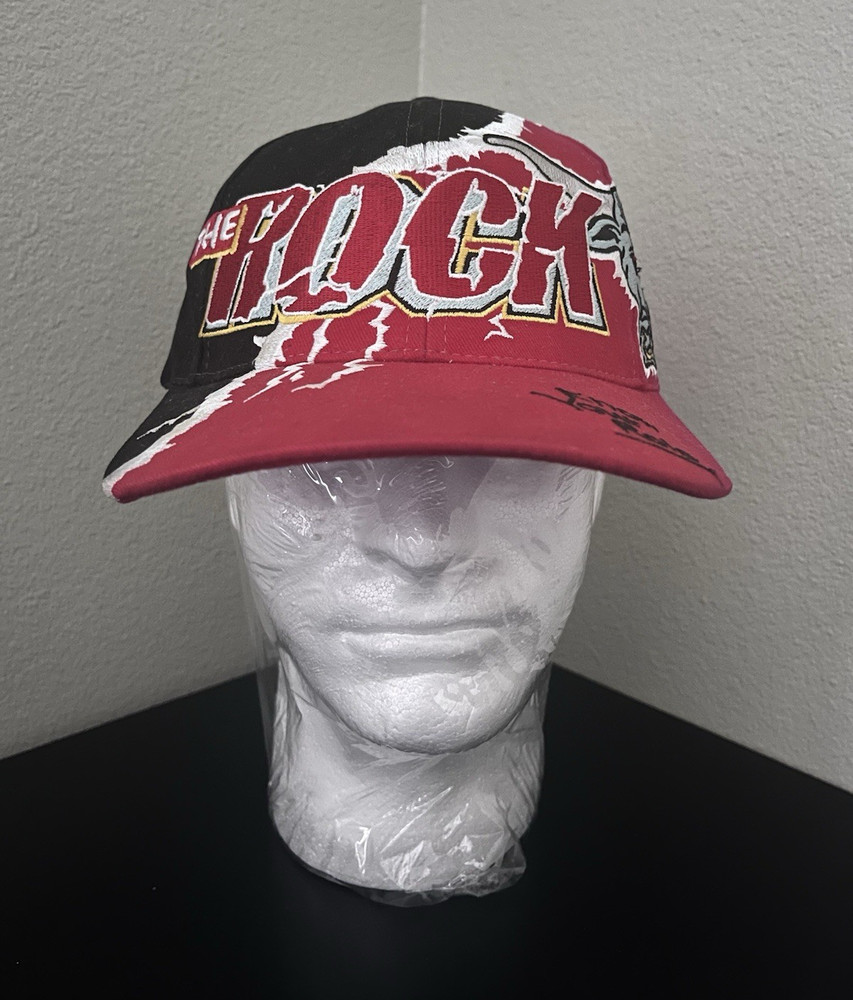 VTG 2000 WWF The Rock “Know Your Role” Attitude Era Snapback wrestling hat Y2K
