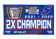 Kyle Larson NASCAR Flag – 2-Time Champion – 2025 – 3×5 FT – Hendrick – NEW
