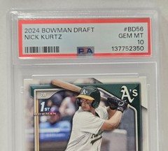 Nick Kurtz 2024 Bowman Draft 1st Bowman #BD-56 PSA 10 Gem Mint A&rsquo;s