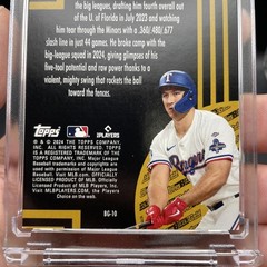 2024 Topps Update Series Topps Black Gold #BG-10 Wyatt Langford Texas Rangers