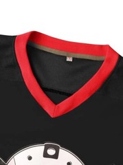 Friday The 13th Jason Voorhees Mask Hockey Jersey Movie Horror Black Size 3XL