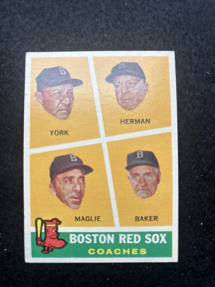 1960 TOPPS # 456 BOSTON RED SOX COACHES EX C 6330