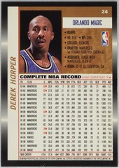 1998-1999 Topps NBA Basketball #24 Derek Harper Orlando Magic Guard