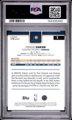 2025/26 Topps Chrome Pascal Siakam Gold Refractor #1 /50 PSA 10 PACERS