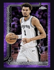 2025-26 Topps NBA Chrome Purple Pulsar- VICTOR WEMBANYAMA (TOPPS NBA DigitaICard