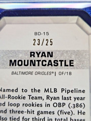 2021 Ben’s Diamond Die-Cuts Orange Refractor /25 Ryan Mountcastle Rookie #BD15