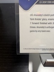 Topps Now Chrome OG Anunoby Knicks 2026 NBA Finals #336 01/25 First On Print