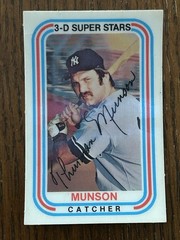 Kellogg&rsquo;s 1976 3-D Super Stars Thurman Munson #53 Yankees Card – Autograph