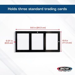 1 BCW Black Border Magnetic 35pt. Standard Sized 3-Card Holder