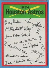 1974 Topps Team Marked Checklists (Two Stars) Houston Astros #NNO