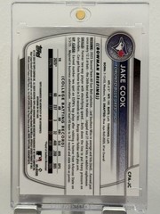 2025 Bowman Chrome JAKE COOK True Orange Refractor 1st Auto /25 Blue Jays SP
