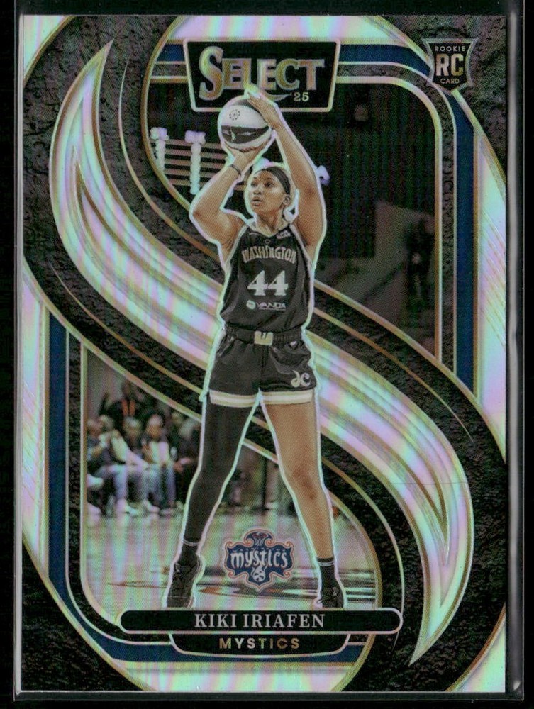 2025 Panini Select WNBA Kiki Iriafen #102 Silver Prizm RC Mystics BB1557