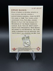 2001 FLEER TRADITION STITCHES IN TIME #ST2 ERNIE BANKS CUBS